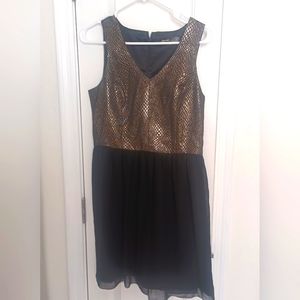 Kensie Black & Gold party dress